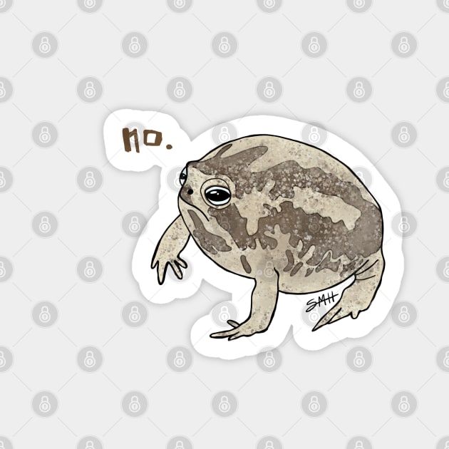 froggie says NO Sticker by sarahead